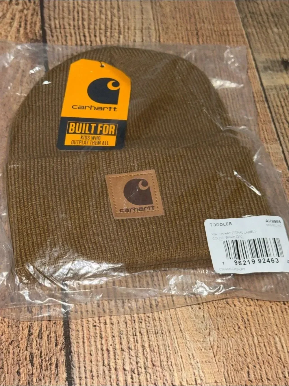 Carhartt Toddler Arcrylic Watch Hat in brown classic knit beanie NWT